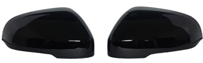 Vänster Och Höger Bil Backspegel Keps Skydd För Volvo För S60 För V60 V40 2011 2012 2013 2014 2015 2016 2017 2018 OEM-Kvalitet Finish Svart/Kolfibermönster Spegelkåpa Hölje(Gloss Black)