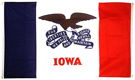Flaggenfritze® Balkonflagge USA Iowa - 90 x 150 cm