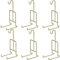 HOHIYA 6 pcs Tea Cup and Saucer Display Stand Holder Rack Teacup Easel for China Coffee Mug Organizer Twist Wire Taiwan Made Gold