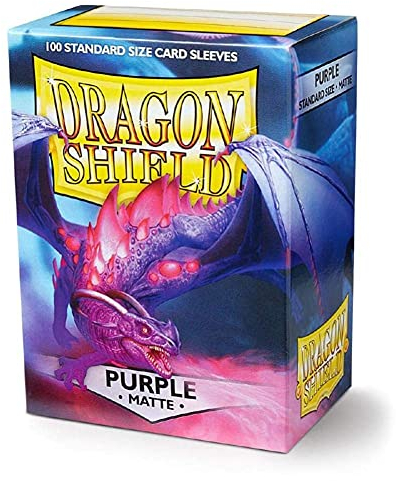 Dragon Shield Matte, Lila / Purple 100 Stück Kartenfolien Kartenhüllen Sleeves - für Sammelkarten wie Pokemon Magic - Standardgröße