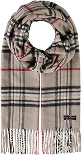 FRAAS Cashmink Schal 30 x 180 cm - Weicher als Kaschmir - Made in Germany - Schal kariert für Herren - Perfekt für Herbst und Winter Soft Camel