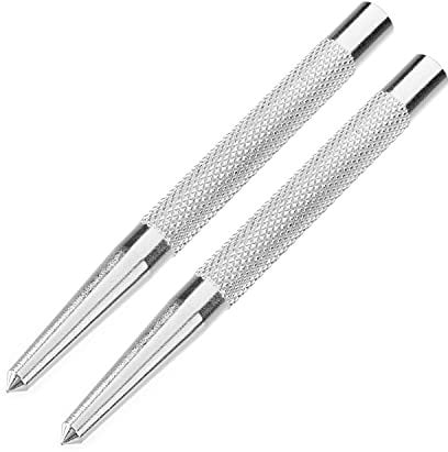 Utoolmart Center Punch Kit Carbon Steel Knurled Chrome Plating Nail Setter Punch For Perforation of Metals and Other Materials 1set