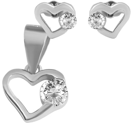 Akzent 925 Sterling Silber Schmuckset für Damen, Hochwertig & Hautverträglich
