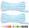 Stepace 2 Pares de Cordones Redondos de 60cm para Sneakers, Longitud 200cm 18 Colores, Cordones de Zapatos Azul Claro 120cm