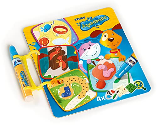 AquaDoodle Coloriage & D'activités, Jeu Tomy, Livre De Dessin A l'eau, Stylo Magique, Convient Aux Tout-Petits Et Aux Enfants A Partir De 18 Mois Et Plus, Cahier De Coloriage, E73266