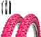 2 x Roverstone 24 Fahrradreifen Fahrradmantel rosa 57-507 (24x2,125) inkl. 3 Reifenheber