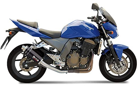 MIVV Échappement gp inox noir compatible avec Kawasaki z 750 z750 2004 2005 2006
