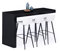 MOBILI FIVER, Evolution Küchenhalbinsel 180x60, Esche, Schwarz, Made In Italy