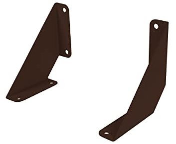 INOXLM Reggimensola da muro | staffa per mensola | reggimensola in ferro | mensola angolare | Staffa per mensola | 2 pezzi (Small - 15 cm, Brown)