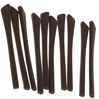 MagiDeal 10 Silikagel Überzüge für Bügelenden/Brillenbügel Silikagel Socke, Braun, Einheitsgröße