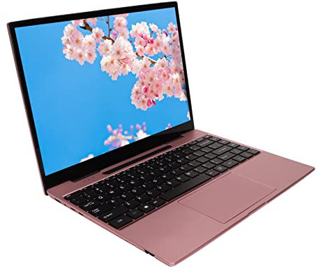 LBEC Pantalla MagnéTica de la CáMara IPS del Ordenador PortáTil 100-240V Rosa del Ordenador PortáTil de 14 Pulgadas para la Escuela (8 + 128 GB Enchufe de la UE 130w)
