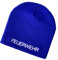 Schnoschi Blaue Strickmütze (Beanie Mütze) mit Feuerwehr Bestickt für Herren, Damen, Jugendliche und Kinder