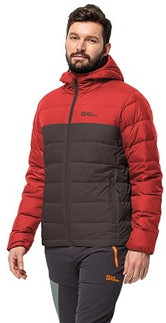 Jack Wolfskin Herren Ather Down Hoody M Daunenjacke, red earth, L EU