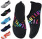WateLves Chaussures Aquatiques SéChage Rapide AntidéRapant Homme Femme Unisexe Piscine de Plage Surf Snorkeling Pieds Chaussure Piscine Chaussures d'eau(Noir Love 40/41)