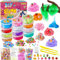 Kit fai da te per slime da 12 tazze, per ragazze dai 10 ai 12 anni, slime trasparente che si illumina al buio con aggiunte, palline di schiuma, ciondoli, bomboniere, giocattoli regalo per bambini