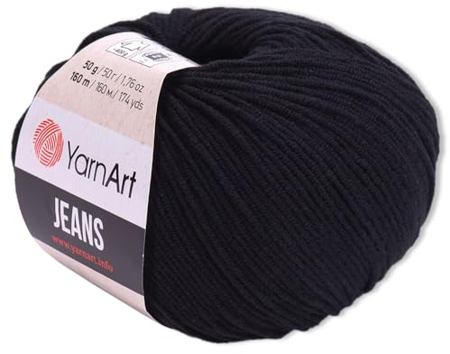 Frida's Wollhaus YarnArt - Ovillo de lana para bebé, 50 g, colores pastel, 63 colores (53, negro)