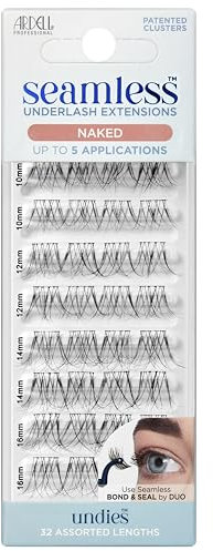 ARDELL Extensiones de pestañas sin costura al desnudo, 1 paquete| Naked lash, Ligera como una pluma, de aspecto natural y cómoda, elimina el contacto con la piel | Proceso de aplicación de 3 pasos