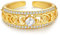 KINGWHYTE Geburtsstein Ringe 925 Sterling Silber Keltische Gold Ringe für Frauen Keltischer Schmuck Frauen Geburtstag Geschenke (April)