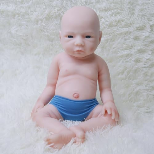 Cazoxdoll 45cm Baby Puppe Silikon Jungen mit Trink und Pinkelfunktion, Weihnachten oder Geburtstage Geschenk für Mädchen, Puppensammler
