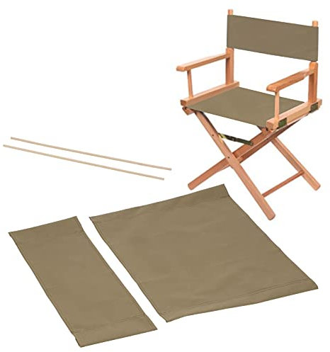 1 Set Direktoren Stuhlbezüge Directors Chair Replacement Covers Stuhl-Leinwand-Ersatzbezüge-Set, Regiestuhl-Ersatz-Leinwand-Sitz und -Rückenlehne für Home Director Chair Movie Chair