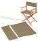 1 Set Direktoren Stuhlbezüge Directors Chair Replacement Covers Stuhl-Leinwand-Ersatzbezüge-Set, Regiestuhl-Ersatz-Leinwand-Sitz und -Rückenlehne für Home Director Chair Movie Chair