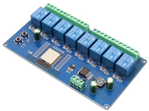 APKLVSR ESP 8-Kanal Relais Modul,ESP WiFi Bluetooth BLE Modul mit ESP Entwicklungsboard DC5-30V Stromversorgung Relais für Arduino IDE（LC-Relay-ESP-8R-D5)