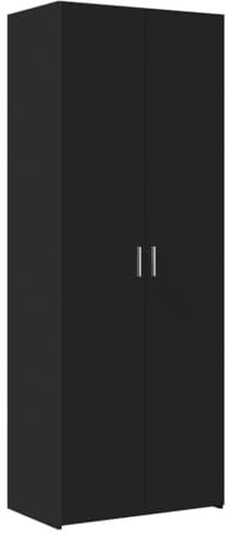 vidaXL Highboard, Hochschrank mit Stauraum, Mehrzweckschrank für Schlafzimmer Wohnzimmer, Lagerschrank Schrank Sideboard, Schwarz Holzwerkstoff