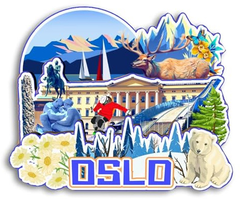 Quwsne Refrigerator Magnet Oslo Norway Fridge Magnet City Travel Souvenirs Tourist Gifts 3D Classic Landmarks Handmade Crafts Home Decoration2262