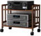 YHWKGZ Hi Fi Rack, Offenes Audio Rack Hi Fi Regal mit Wärmeableitung, Rahmenstruktur aus Massivholz, Rückseite mit Schallwand, Mehrschichtiger Phonoschrank(Walnut Color,21.6x20.6/55x53cm)
