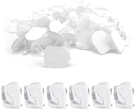 HJIAMA 60 Stück Selbstklebende Haken Transparent, Handtuchhaken Ohne Bohren für Badezimmer, Küche, Wandhaken zum Kleben