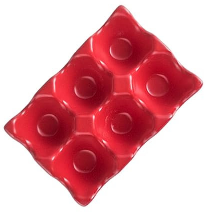 Uonlytech 6cuadrículas Huevera De Cerámica Antideslizante Rejillas Soporte Para Huevos Refrigerador