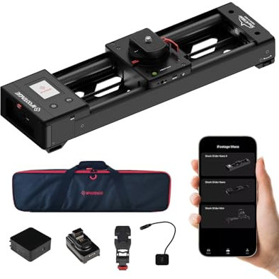 IFOOTAGE Shark Nano 2 Camera Slider Short Version 460,Mini Motorized Nano II,Aluminum Alloy Dolly Track,Video Stabilizer Rail,Video,Timelapse,Panorama,Stop Motion,Marco
