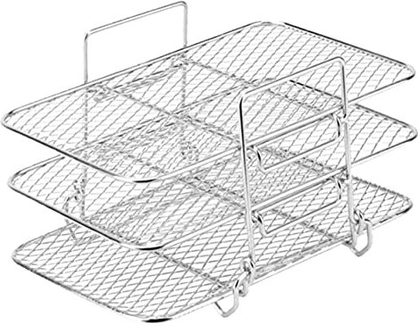 GREENADSCAPE Griglia Per Essiccazione Per Friggitrice Ad Aria Griglia Rimovibile in Acciaio Inox Supporto Per Friggitrice Ad Aria