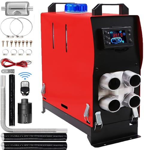 Calentador de aire diésel de 8KW 12V/24V, juego de calentador de vehículo, termostato LCD, 4 orificios, calentador de estacionamiento, calentador de ventilador de calentamiento rápido para automóvil