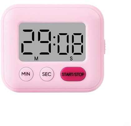 Alarme puissante LCD minuteur parfait compte à rebours et chronomètre pour diverses activités (rose)