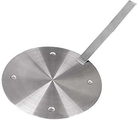 Alipis Stainless Steel Induction Cooker Adapter Heat Transfer Plate with Removable Handle, Quick Even Heating for Electric or Gas Hob, Kitchen Cookware Accessory