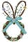 PMS Floral Bunny Head Wreath – 13cm x 24cm Easter Hanging Decoration – Spring Floral Wreath with Greenery & Pastel Flowers