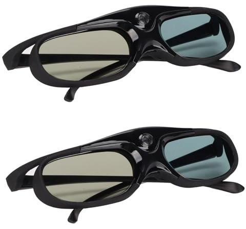 3D -Gläser, Projektorgläser 2pcs 144Hz 3D Aktive Verschlussgläser mit DLP -Link LCD Objektiv Gläserläden für DLP Orojectors