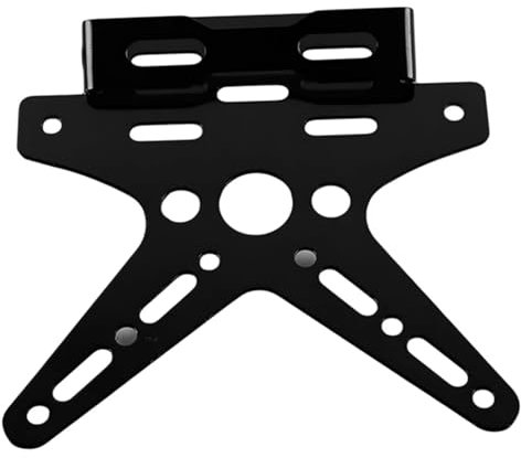 Electroplate Aluminum Alloy Motorcycle Rear License Plate Frame Motorbike Scooter Number Plate Holder.(Black)