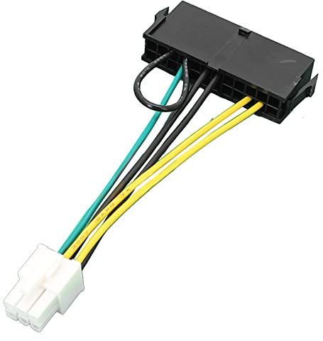 Cable adaptador de corriente de 24 pines a 6 pines, calibre de 18 AWG, cable de conexión de fuente de alimentación para placa base de 6 pines