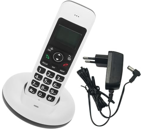 LOPUNER Teléfono de Teclas Grandes Inalámbrico Teléfono Fijo Expandible Hogar Sistema Telefónico Inalámbrico Lcd para Oficina y Uso Doméstico