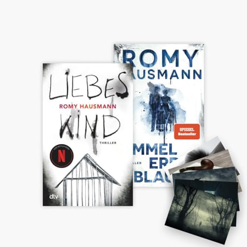 Romy Hausmann Thriller-Set: Liebes Kind + Himmelerdenblau + 1 exklusives Postkartenset
