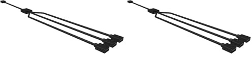 Cooler Master RGB 1-to-3 Splitter Cable, 4 Pin and 5 Pin LED Connector, 58 cm (Pack of 2)