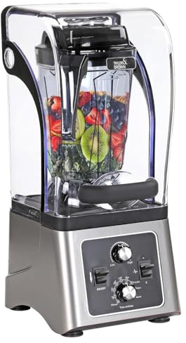 LIVHOME 2.5L Commercial Blender, Powerful Professional Bar Blender with Sound Enclosure, Heavy Duty Juicer for Smoothies, Milkshakes, Cocktails, 2200W High-Performance Blender for Home and Commercial