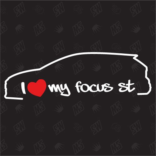 speedwerk-motorwear I Love My Focus MK3 ST - Sticker Kompatibel mit Ford - Bj. 2011-2014