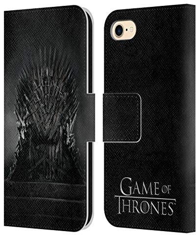 Head Case Designs Officially Licensed HBO Game of Thrones Iron Throne Key Art Leather Wallet Case Compatible With Apple iPhone 7/8 / SE 2020 & 2022