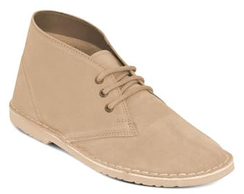 Pegasus Men's Men's Classic Suede Desert Boots – Standard Fit Comfortable Casual Ankle Chukka Boot Beige 11 UK