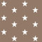 babrause® Baumwollstoff Sterne Braun Webware Meterware Popeline OEKOTEX 150cm breit - Ab 0,5 Meter