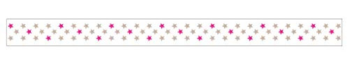 Ursus 59050030 - Masking Tape, Sterne, taupe/pink, Klebeband aus Papier, ca. 15 mm x 10 m, einseitig bedruckt, lösungsmittel und säurefrei, ideal für Scrapbooking