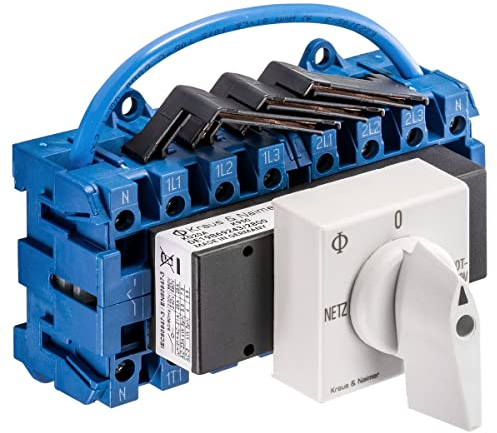 FOXCUP Kraus&Naimer KG20A K950 VE2 F437 4-polig 25A Umsteller mit Position Netz 0 Notstrom Lastschalter mit Schnappmontage